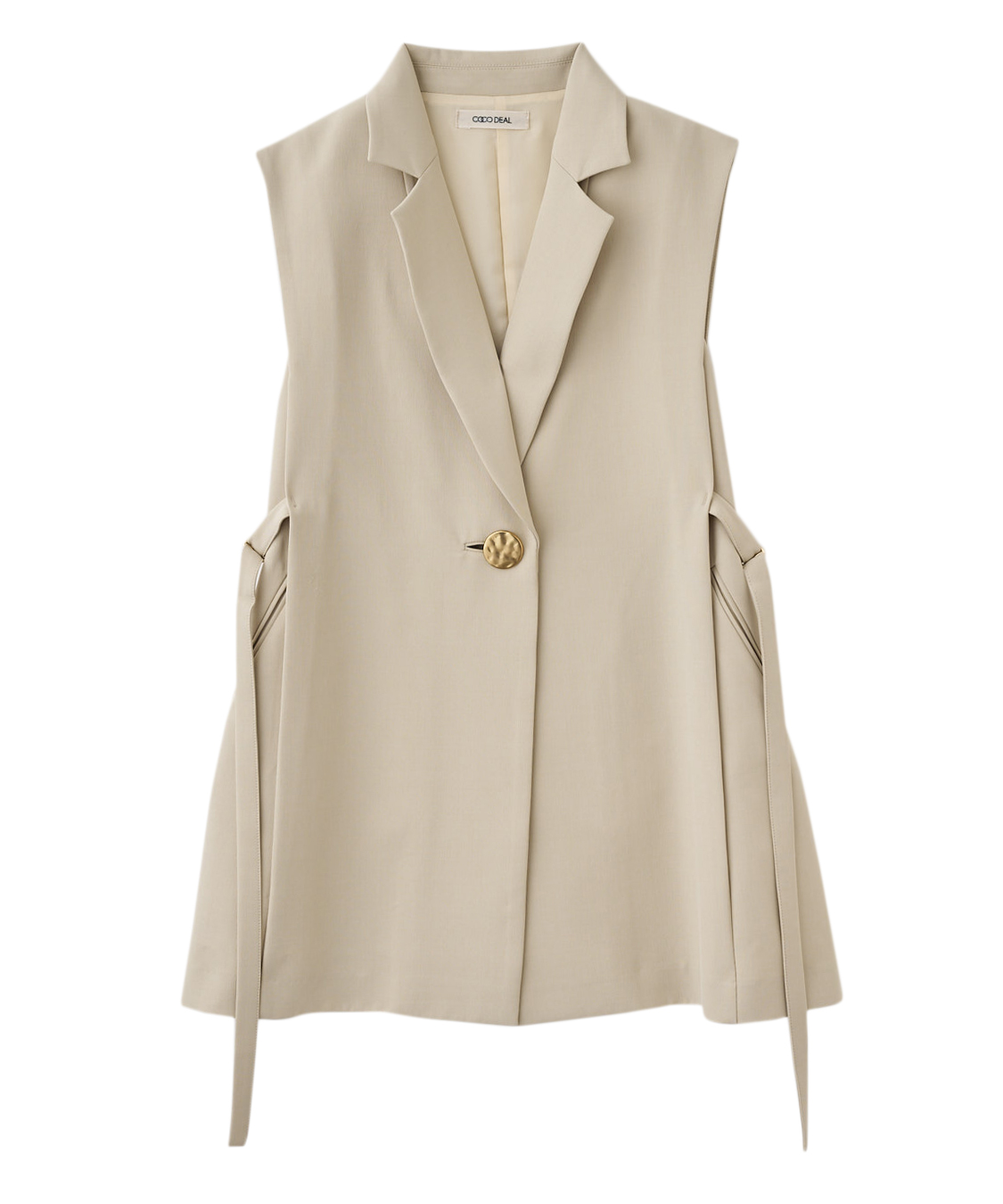 COCODEAL デザインボタンサイドリボンジレ デザインボタンサイドリボンジレ｜PETAL ONLINE（ペタルオンライン）