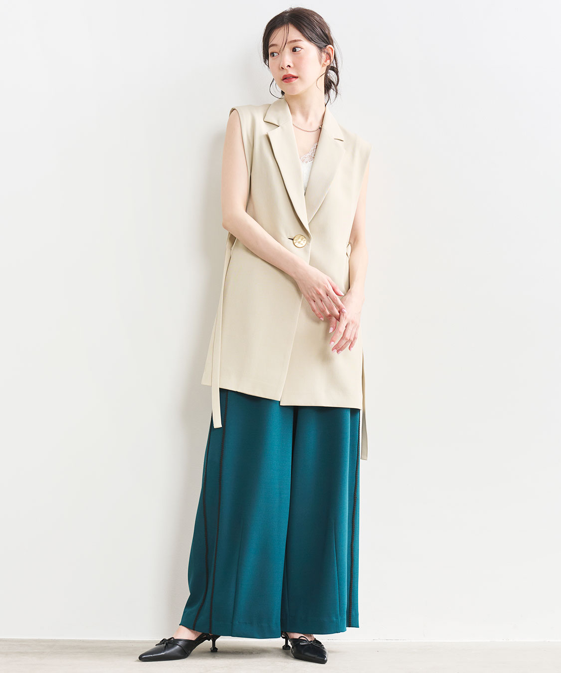 予約商品/COCODEAL ココディール デザインボタンサイドリボンジレ 75514117 8月上〜9月上入荷予定  25FW 2025秋冬 キャンセル返品不可 デザインボタンサイドリボンジレ｜PETAL ONLINE（ペタルオンライン）