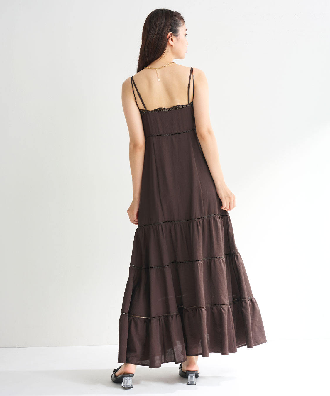 レース接ぎティアードキャミワンピース｜PETAL ONLINE（ペタル