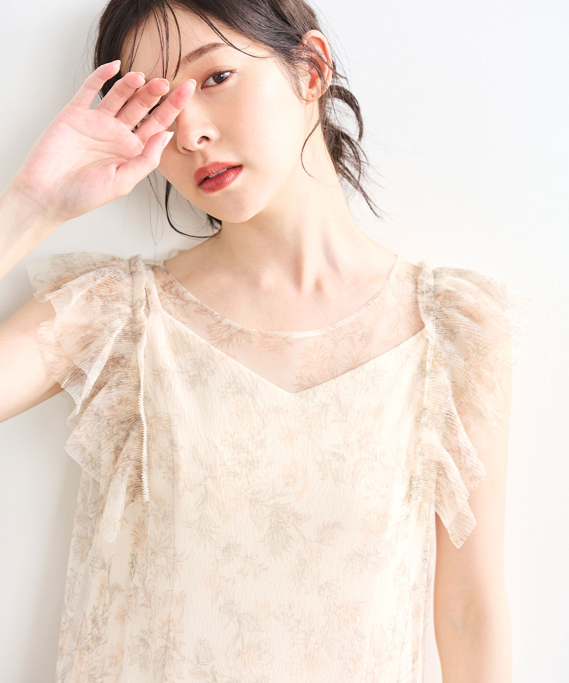 LILLIAN CARAT チュールフリルドレス チュールフリルワンピース｜PETAL ONLINE（ペタルオンライン）