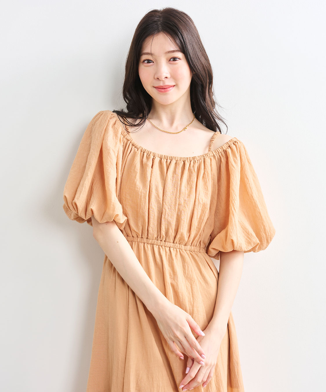 バルーンスリーブオフショルワンピース｜PETAL ONLINE（ペタル
