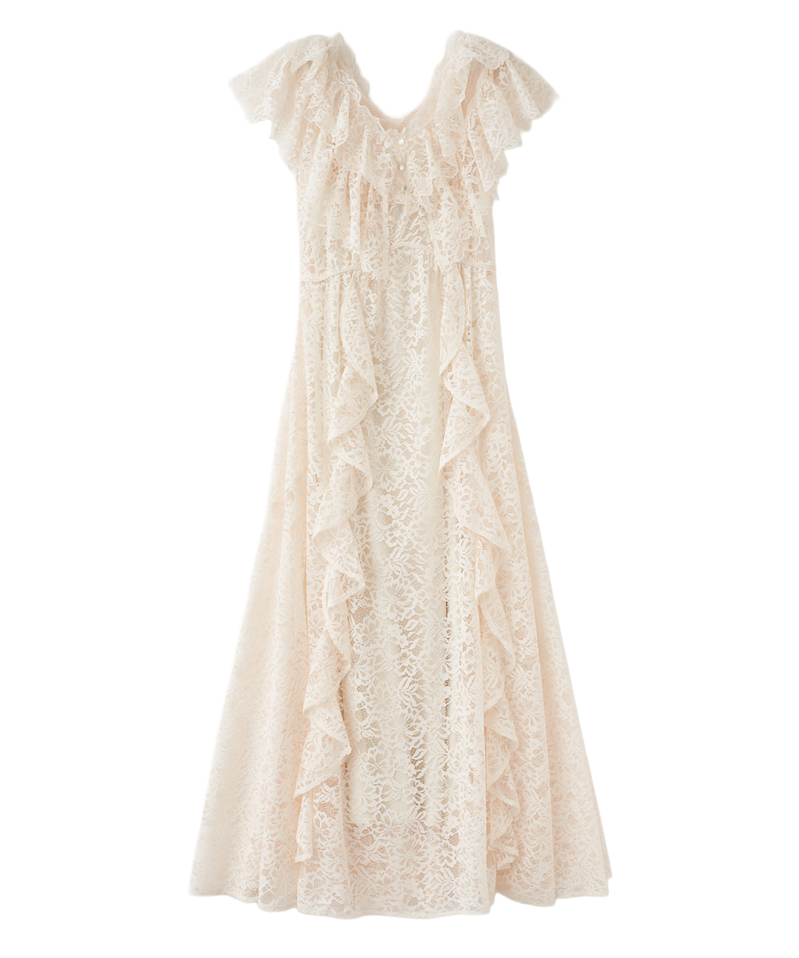 しーあーずー　フリルレースワンピース　ハンドメイド フリルカラーレースワンピース｜PETAL ONLINE（ペタルオンライン）