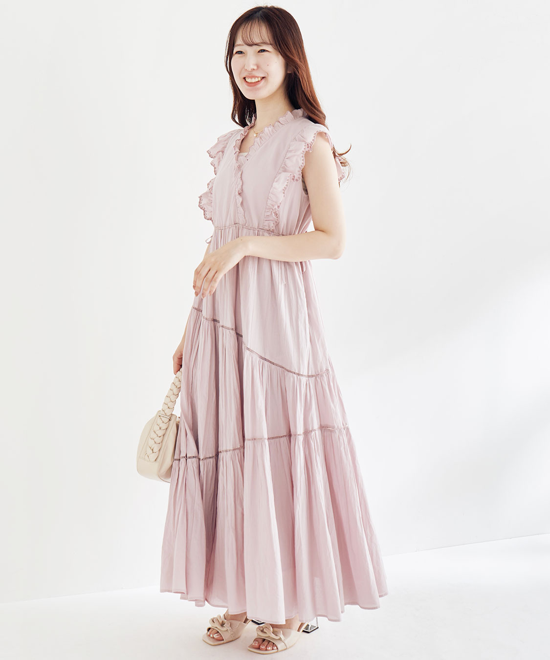 COCO DEAL エンブロイダリーフリルティアードワンピース オフ 2サイズ COCODEAL ココディール エンブロイダリーフリルティアード