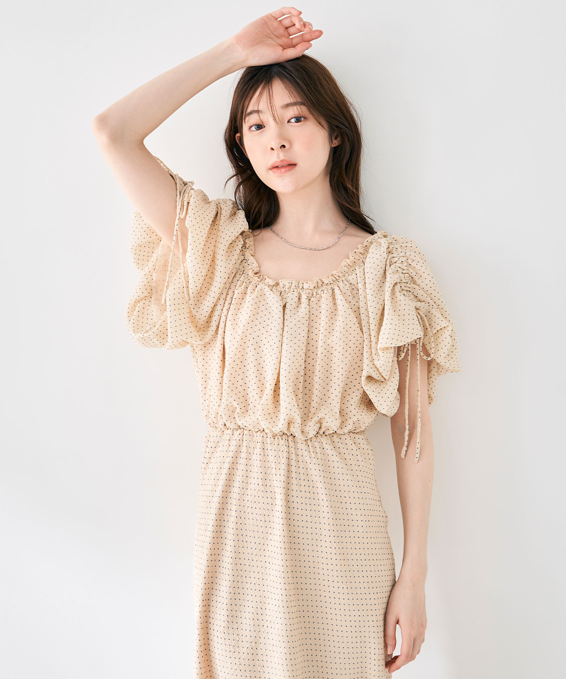 COCODEAL バルーンスリーブドットワンピース バルーンスリーブドットワンピース｜PETAL ONLINE（ペタル