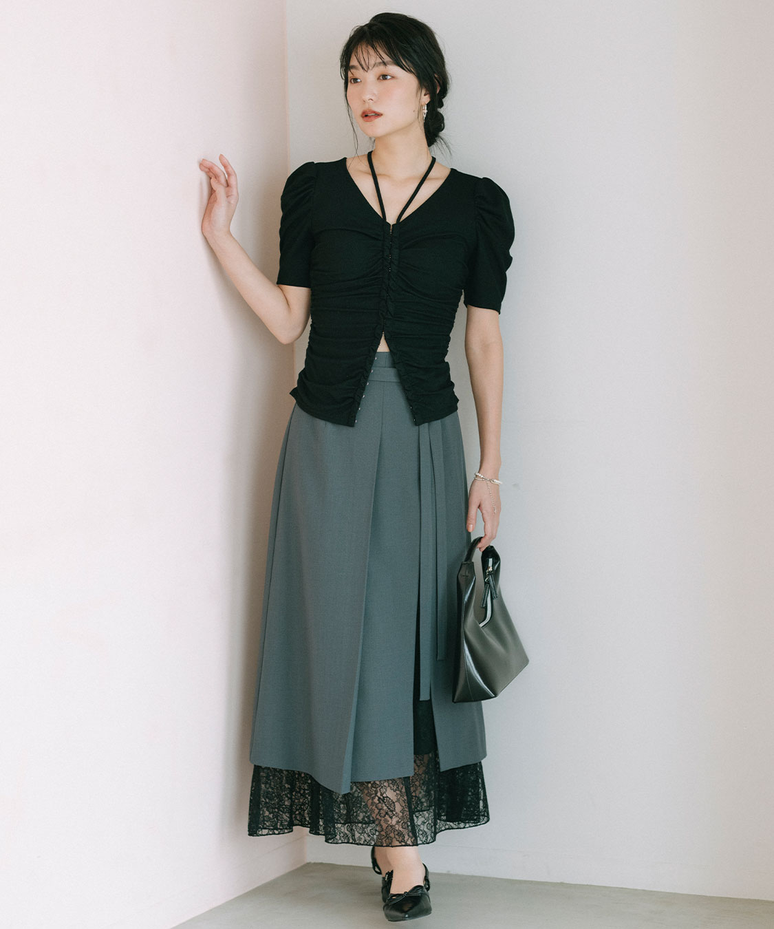 レースレイヤードナロースカート｜PETAL ONLINE（ペタルオンライン）