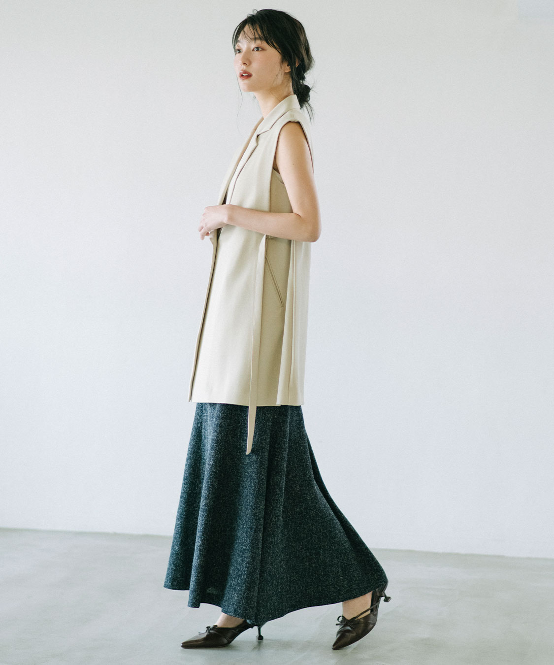 ラインデザインツィードマーメイドスカート｜PETAL ONLINE