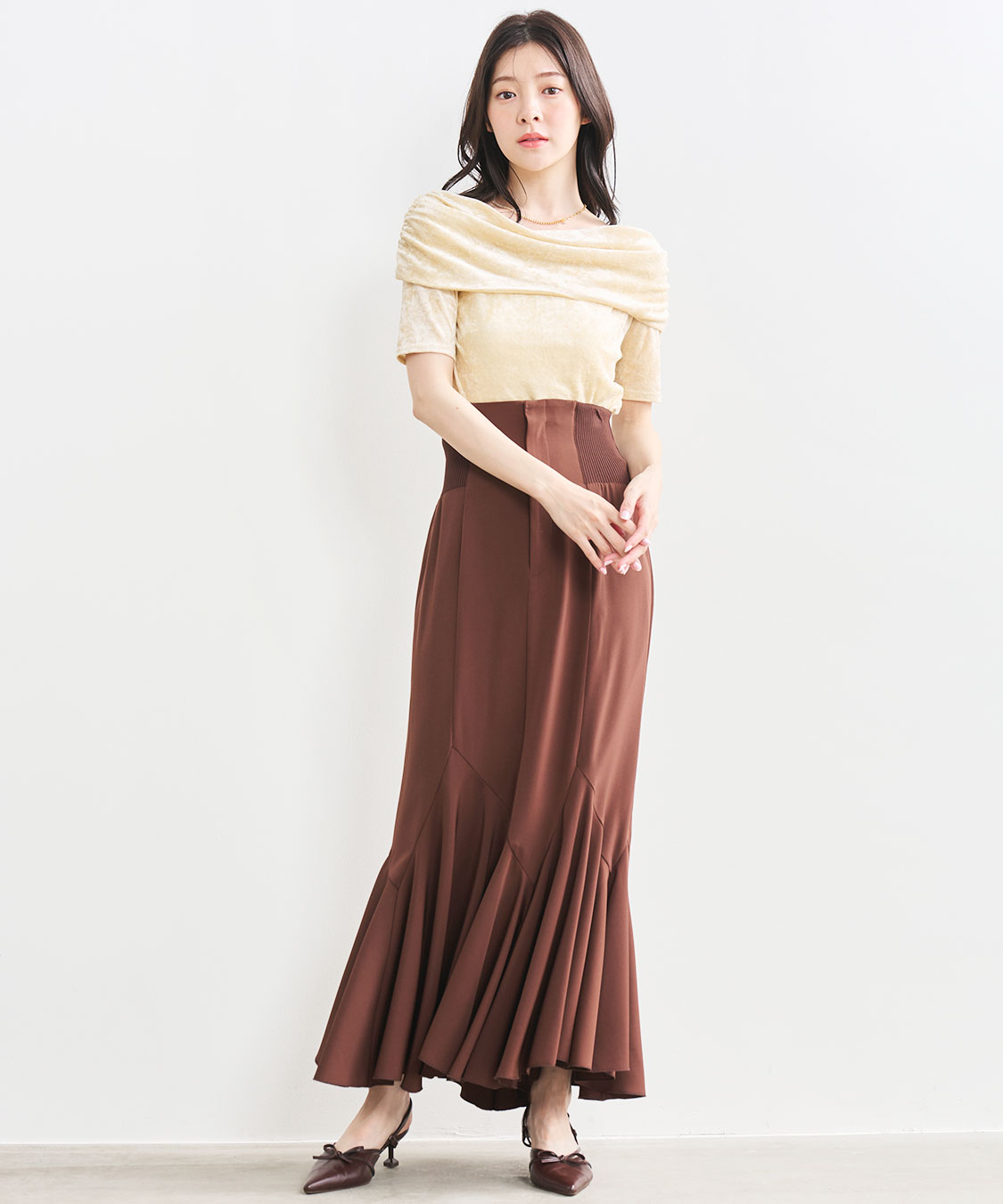 【完売品】Ballsey ミラノリブ バックマーメイドスカート　サイズ36 PROPORTION BODY DRESSING｜デニムマーメイドスカート | Rakuten