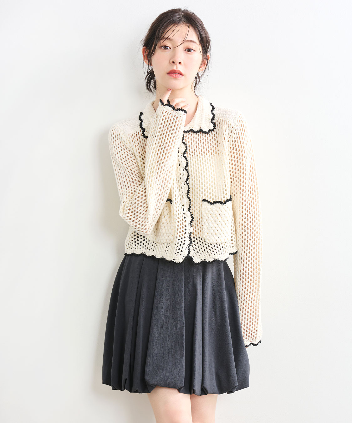 【え】ココディール　バルーンミニスカート　サイズ1 SALE50%OFF】COCODEAL ココディール バルーンミニスカート