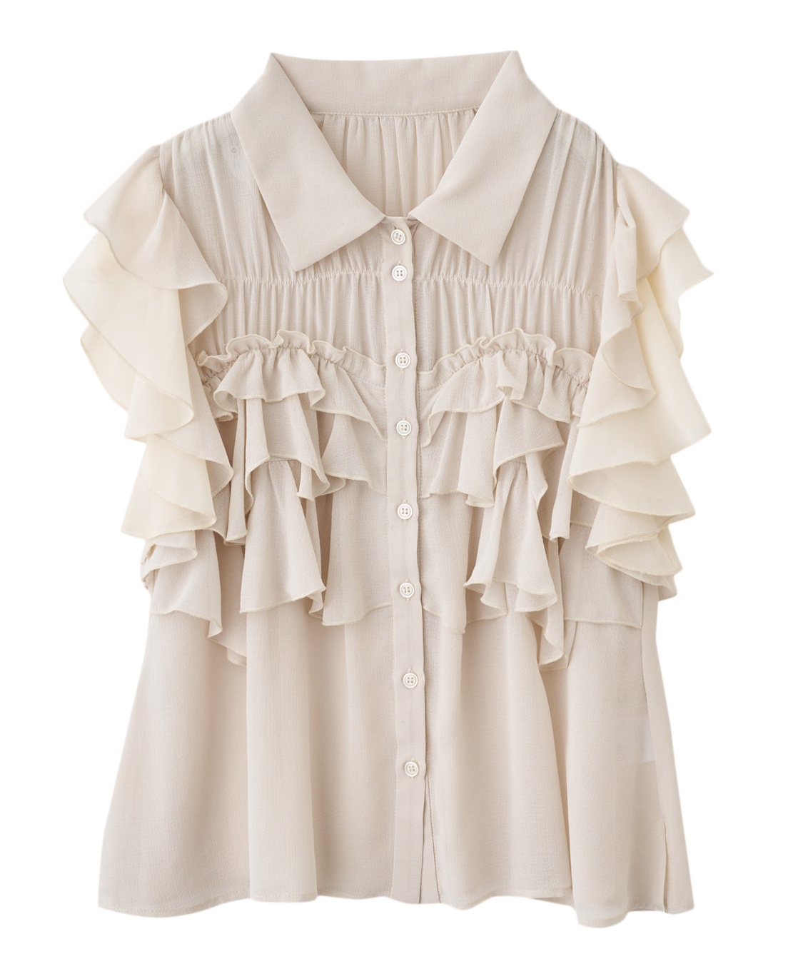 cocodeal ティアードフリルシャツ ブラウス cocodeal ティアードフリルシャツ ブラウス