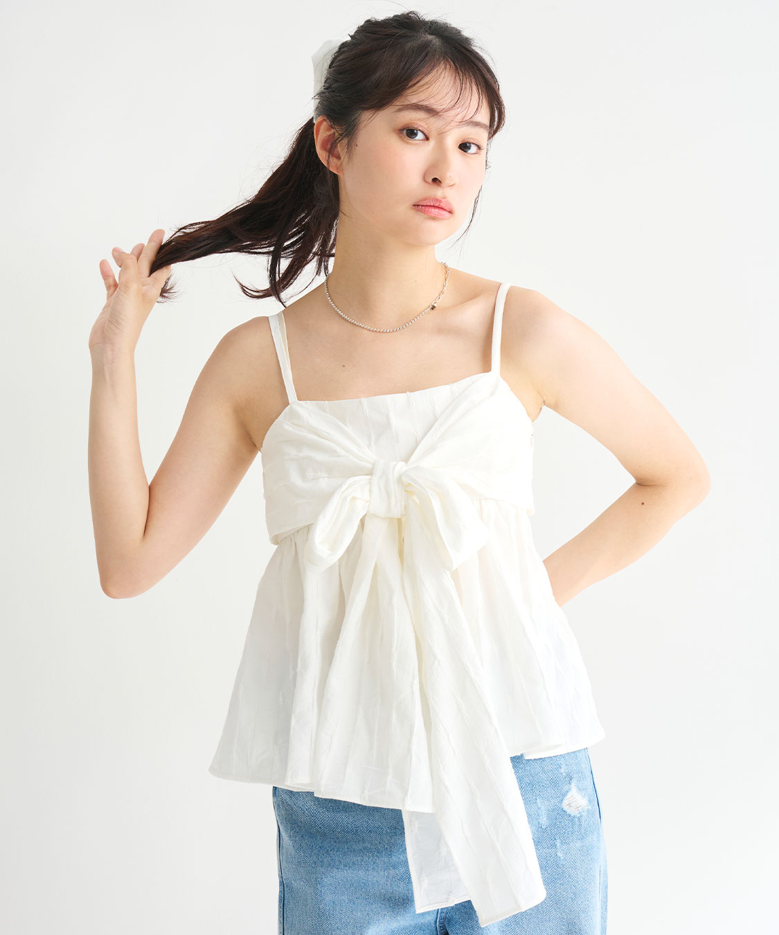 cocodeal ティアードフリルシャツ ブラウス シアーなシャツにティアードのフリルをあしらったitブラウス