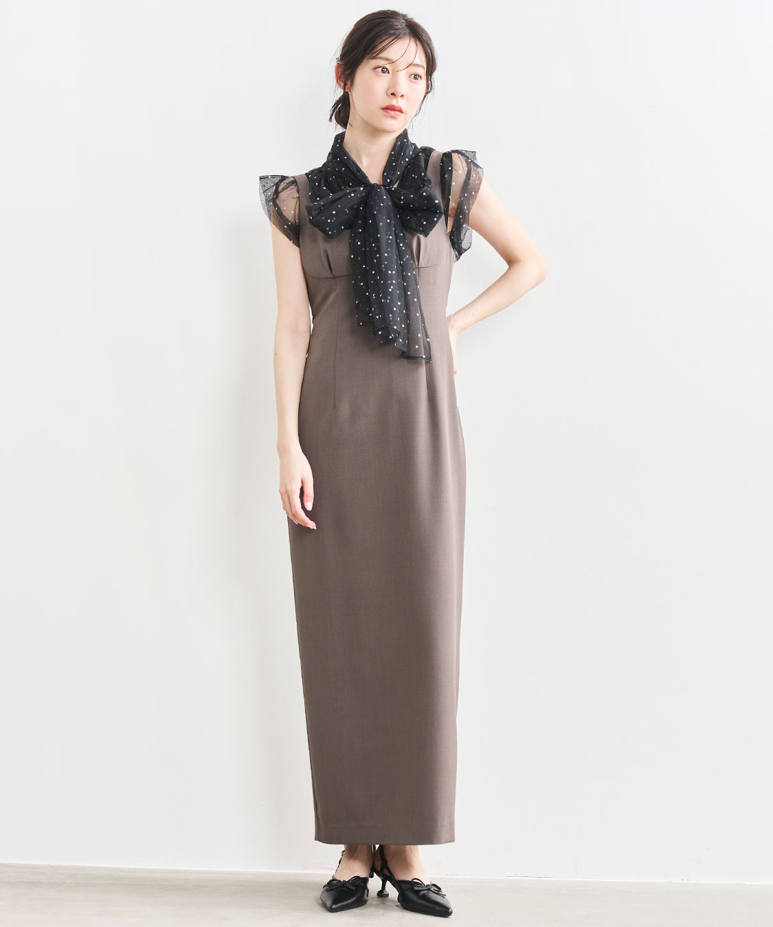 リボンドットチュールブラウス / miumiu ドットチュールリボンブラウス｜PETAL ONLINE（ペタルオンライン）