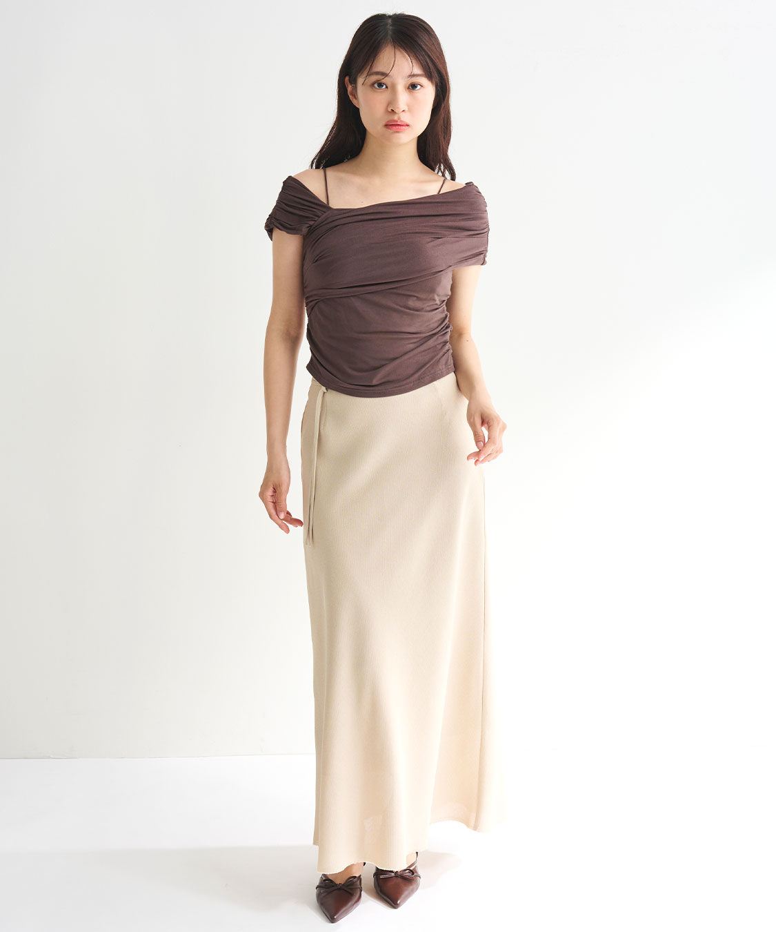 ☆DOLCE&GABBANA☆あじさい　ブラウス アシメギャザーカットソーブラウス｜PETAL ONLINE（ペタル