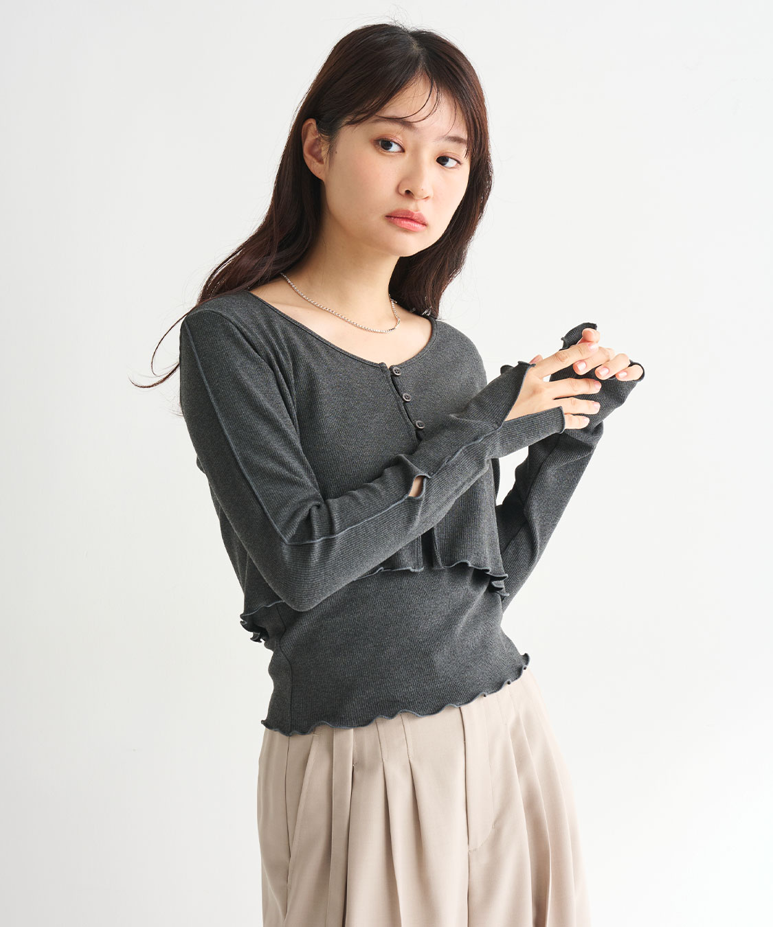 トップス CoCo ボックスシルエットクロップド丈シャツ(504616986) | コカ(coca