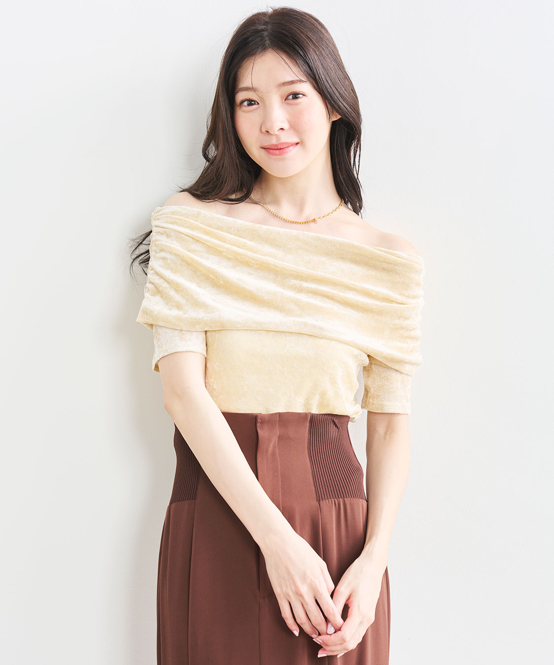 即購入OK！ココディールデザイン長袖シャツ COCO DEAL - COCODEAL MANY WAY オーバーサイズ シャツ ネイビー
