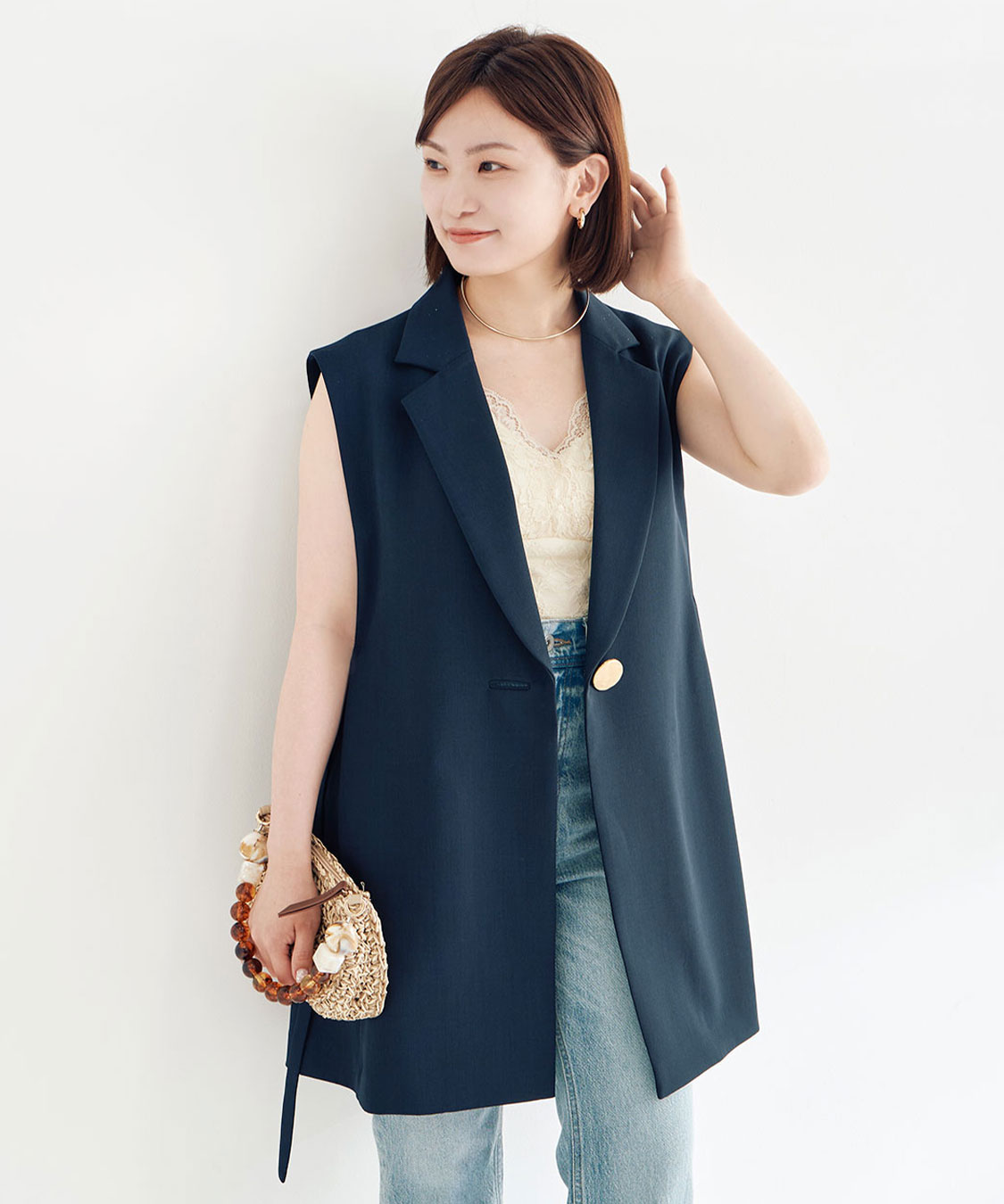 カップ付きVネックレースインナー｜PETAL ONLINE（ペタルオンライン）