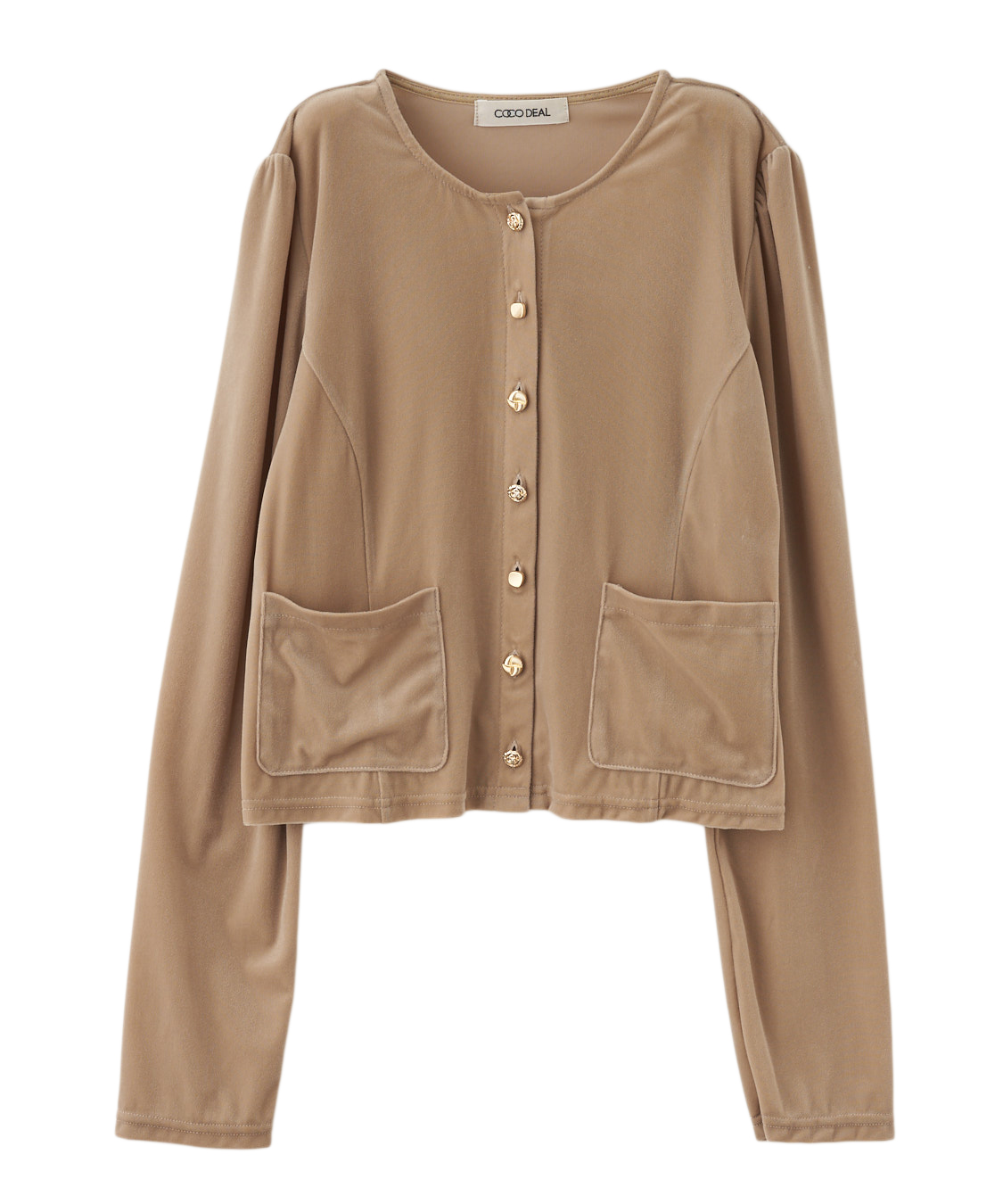 ショート丈ベロアカーディガン｜PETAL ONLINE（ペタルオンライン）