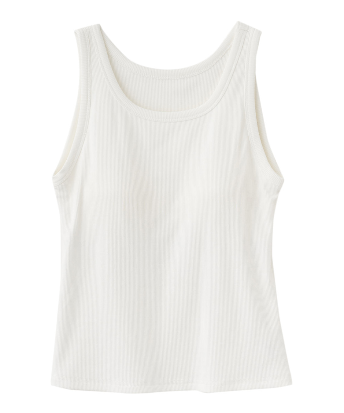 FUMIKA_UCHIDA/DOUBLE NECK NO-SLEEVE TANKTOP(WHITE)