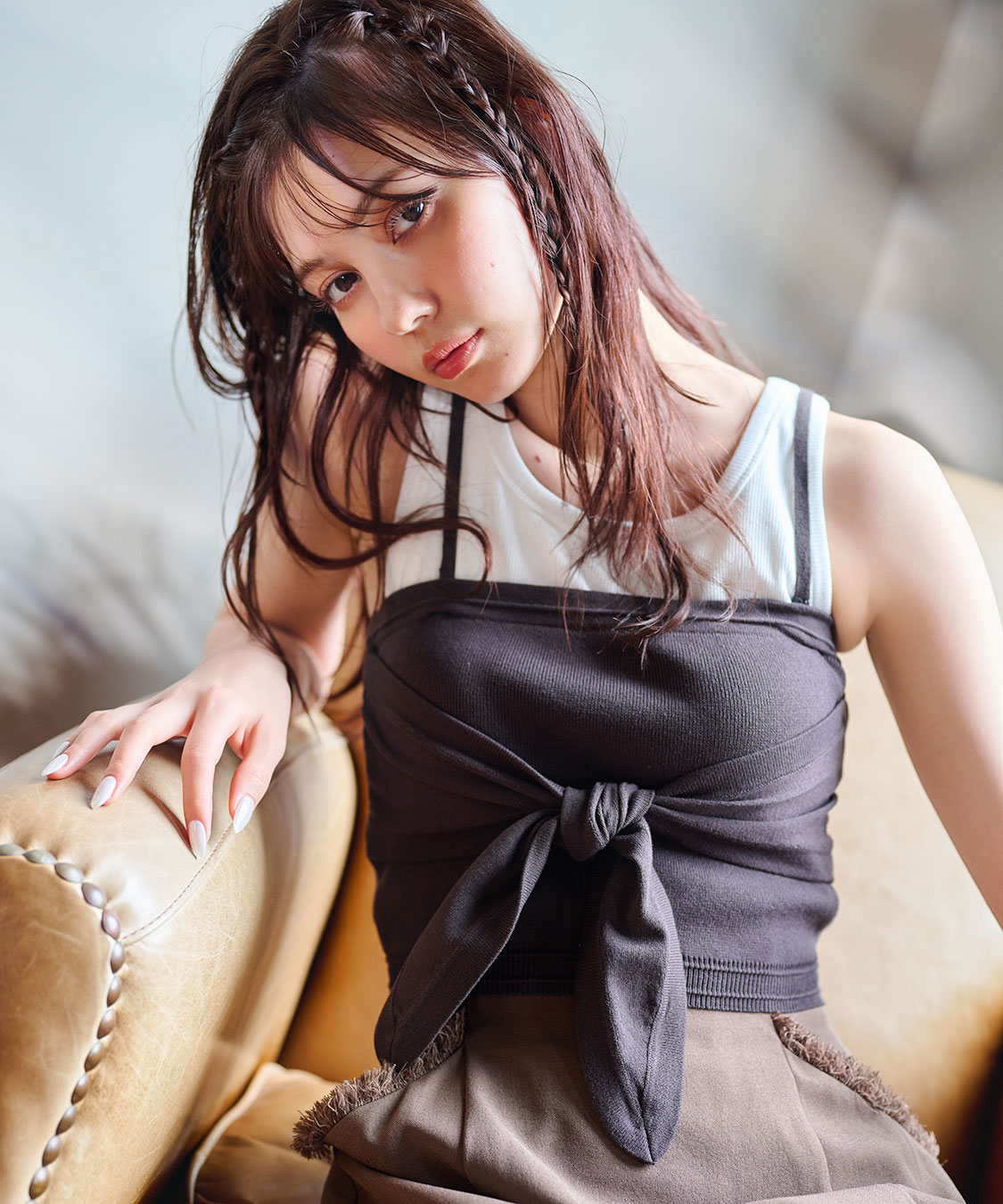 Rページ カップ付きリブタンクトップ｜PETAL ONLINE（ペタルオンライン）