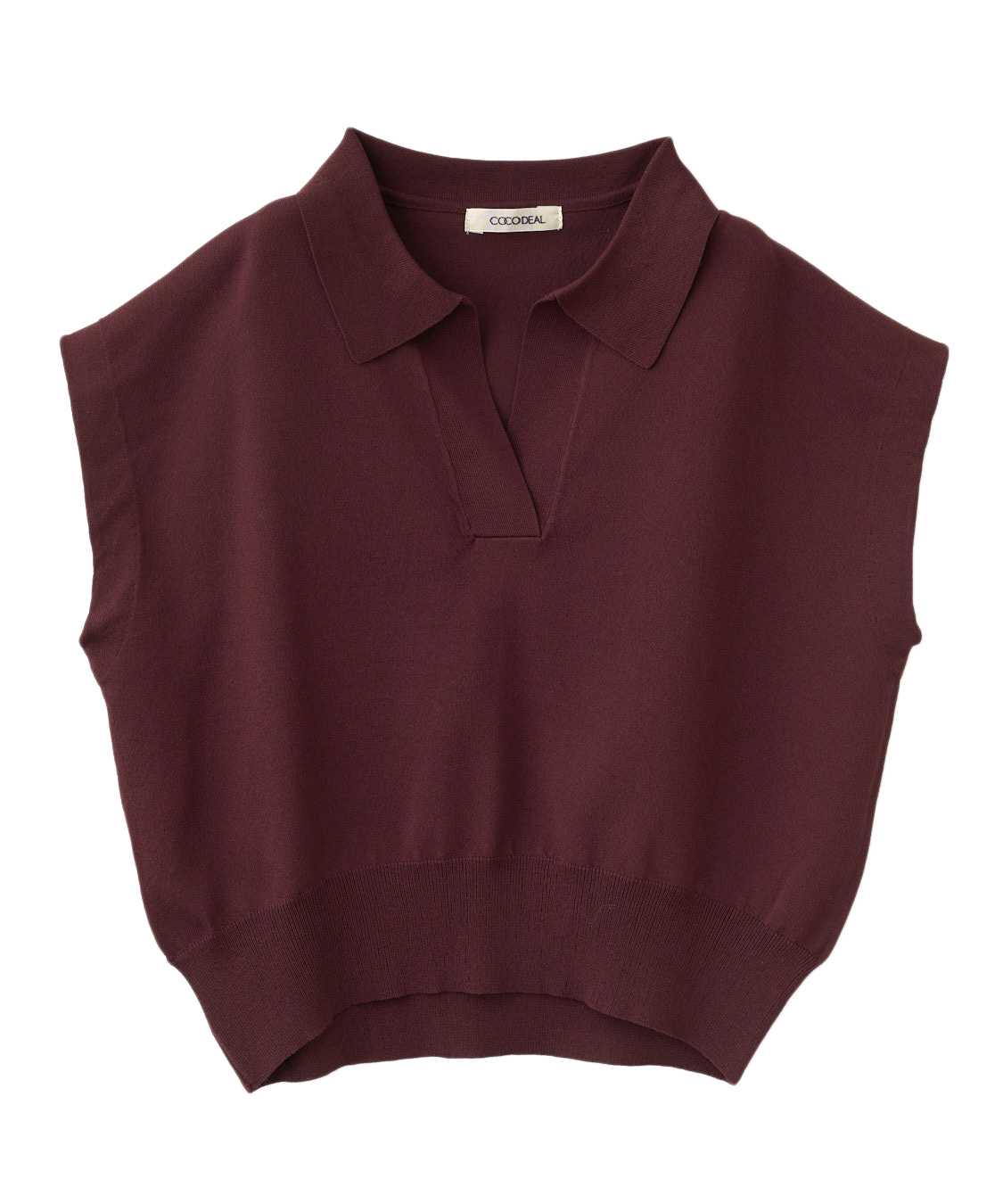 期間限定30％OFF! スキッパーポロ衿フレンチスリーブニット｜PETAL ONLINE（ペタル トップス