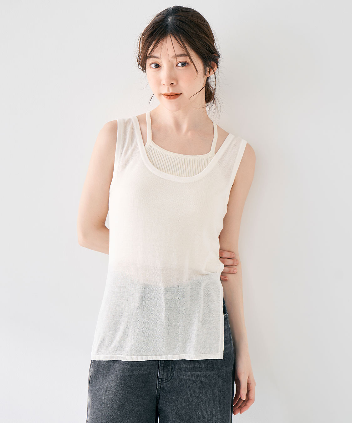 土日も即日発送/COCODEAL ココディール アメスリキャミ×タンクレイヤードニット 75531590  ネコポス送料無料 25FW 2025秋冬 キャンセル返品不可 アメスリキャミ×タンクレイヤードニット｜PETAL ONLINE（ペタル