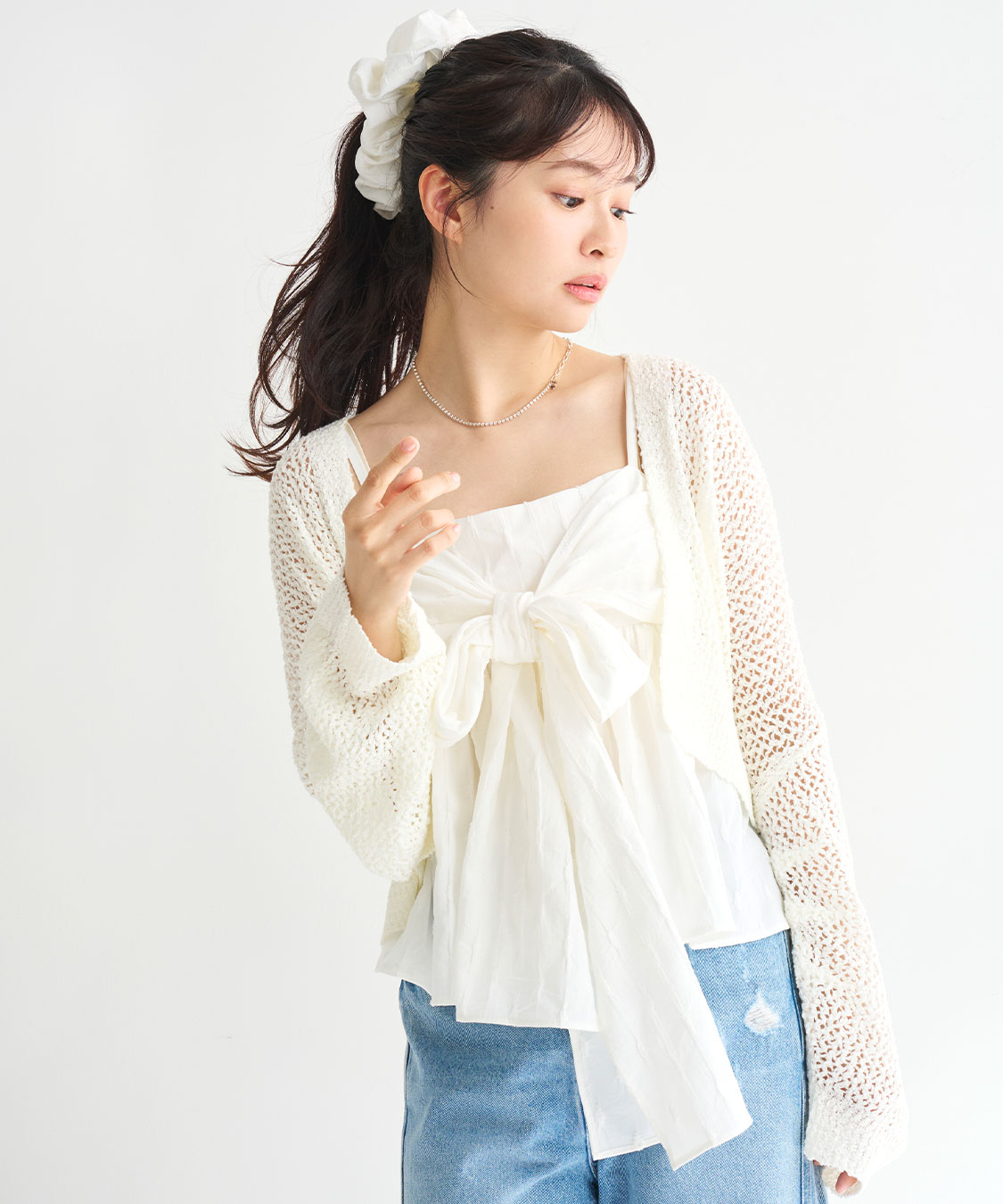 フラッグヤーンメッシュニットガウン｜PETAL ONLINE（ペタル