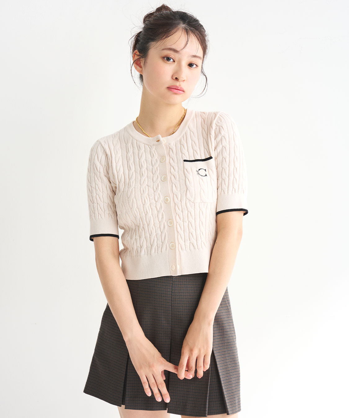 【新品未使用】COCO DEAL フリルクロップド丈ニットカーディガン SALE30%OFF】COCODEAL ココディール クロップド丈起毛ニット