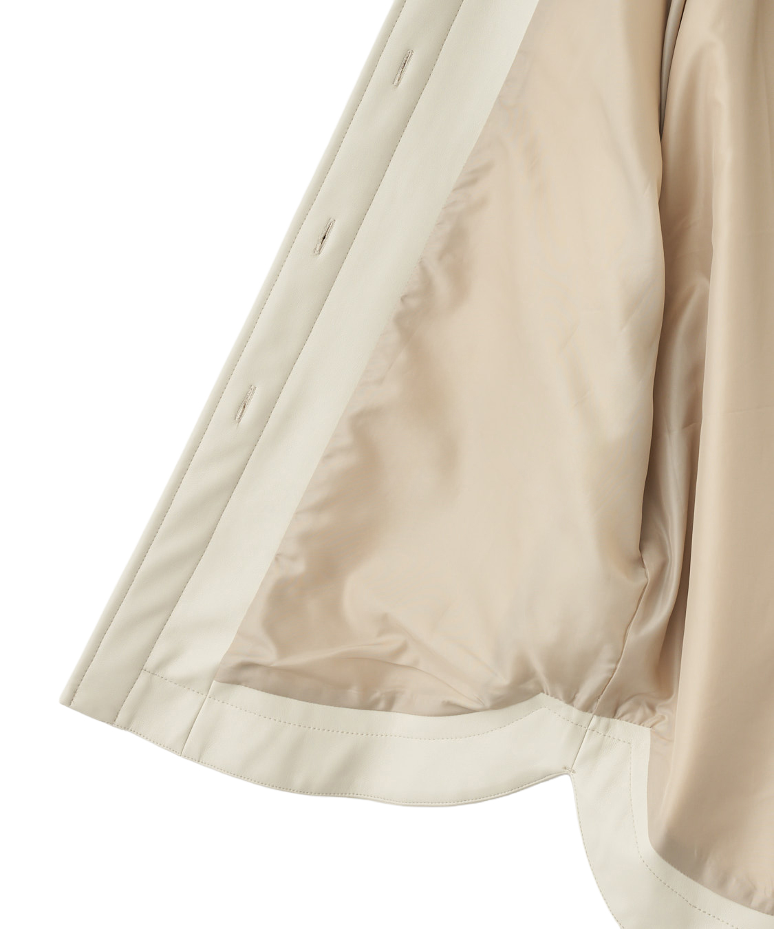 エンポリオアルマーニ レザージャケット ベラペレ 白 ノーカラー シャツライクレザーブルゾン｜PETAL ONLINE（ペタルオンライン）