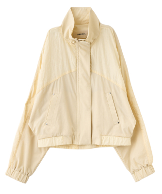 1回着 coel コエル レース切り替えブルゾン38定価36,300円ドラマ着用 CLEL ブルゾン アウター 「CLEL」Jacquard Lace MA-1 Blouson