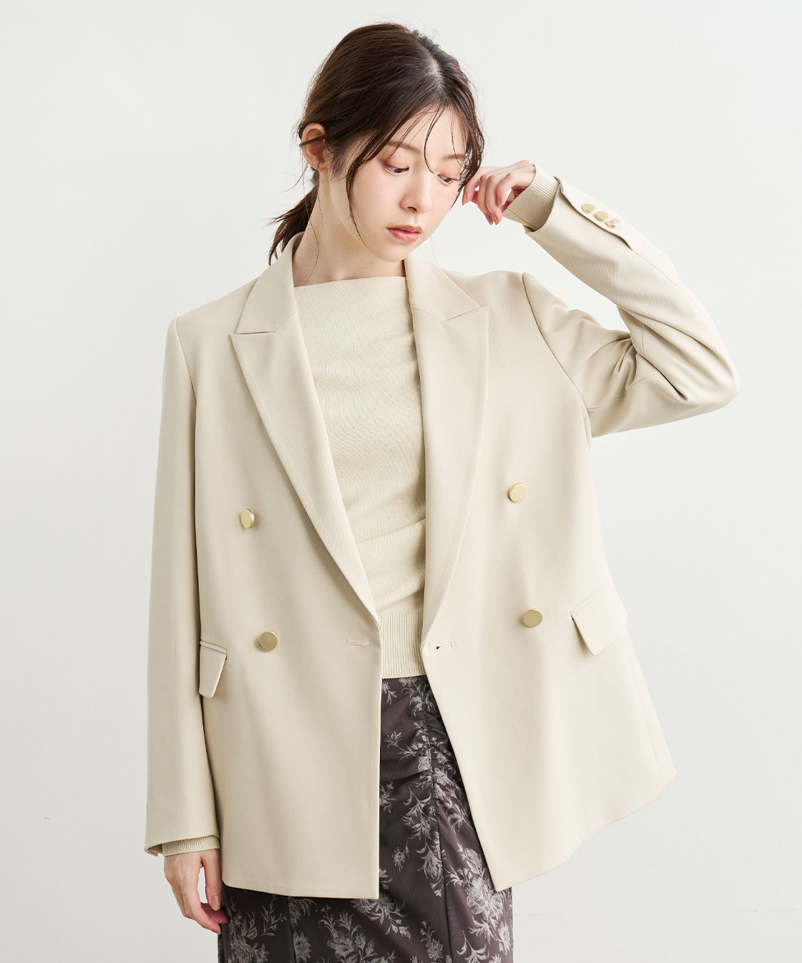 ダブルブレストジャケット　ココディール　ジャケット　スカートセット ダブルブレストジャケット｜PETAL ONLINE（ペタルオンライン）