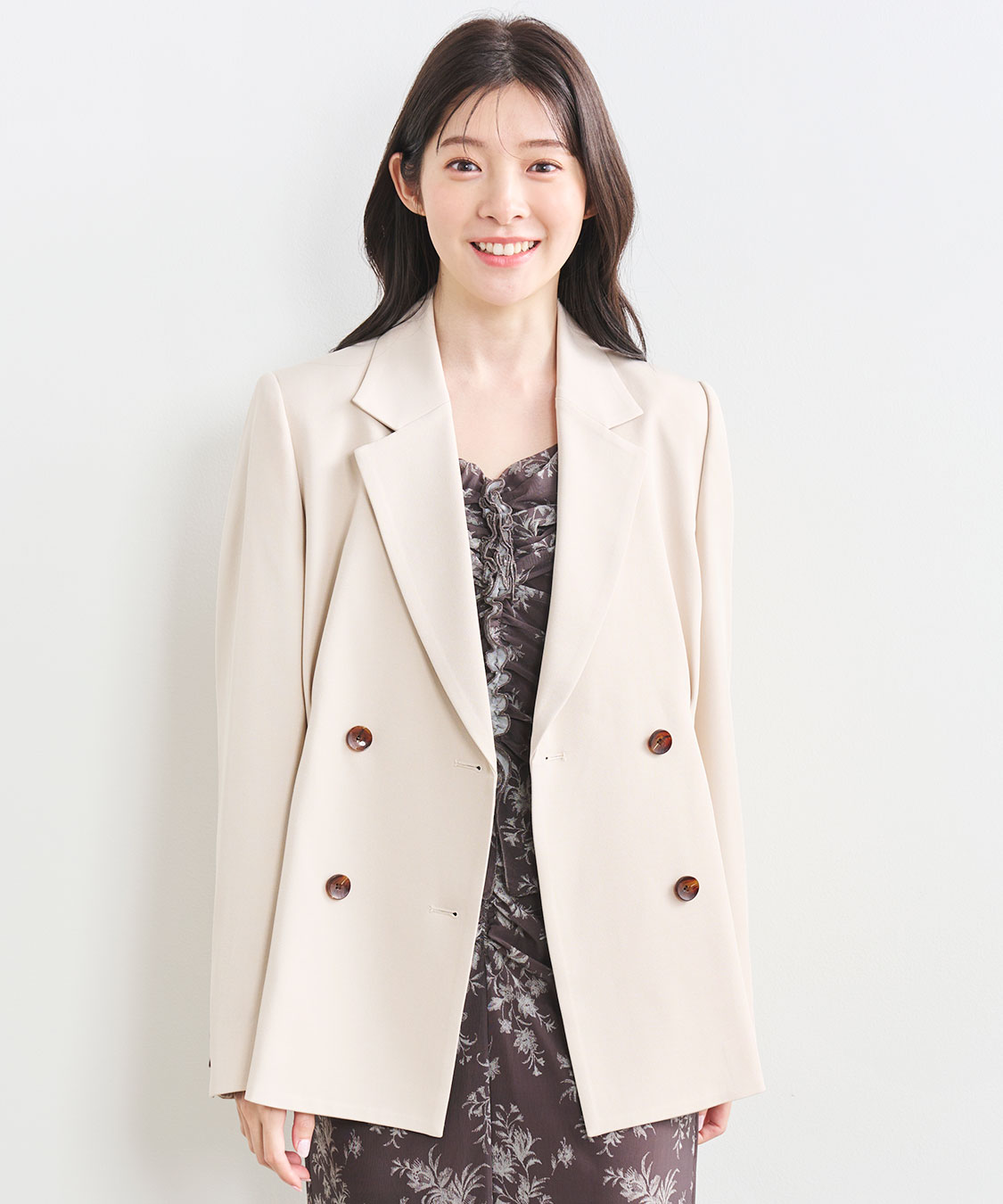 BARENA バレナ コットン ダブル テーラードジャケット アイボリー 48 15.jpg