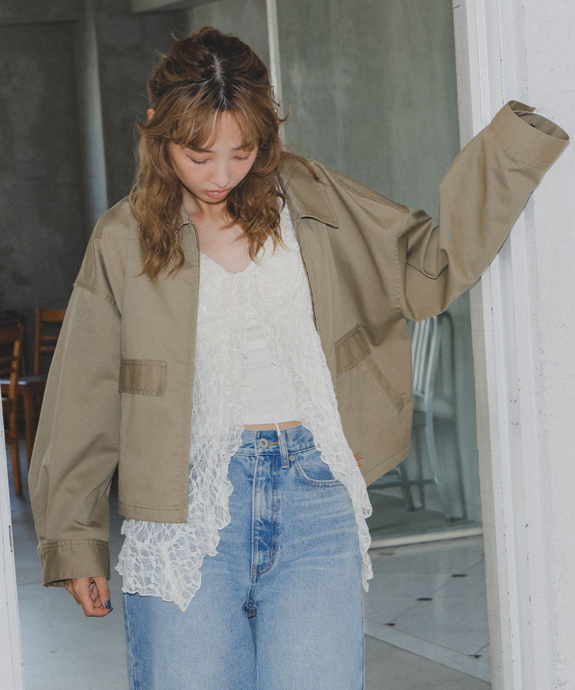 COCO DEAL/Dickies®》ショートジップブルゾン｜PETAL ONLINE