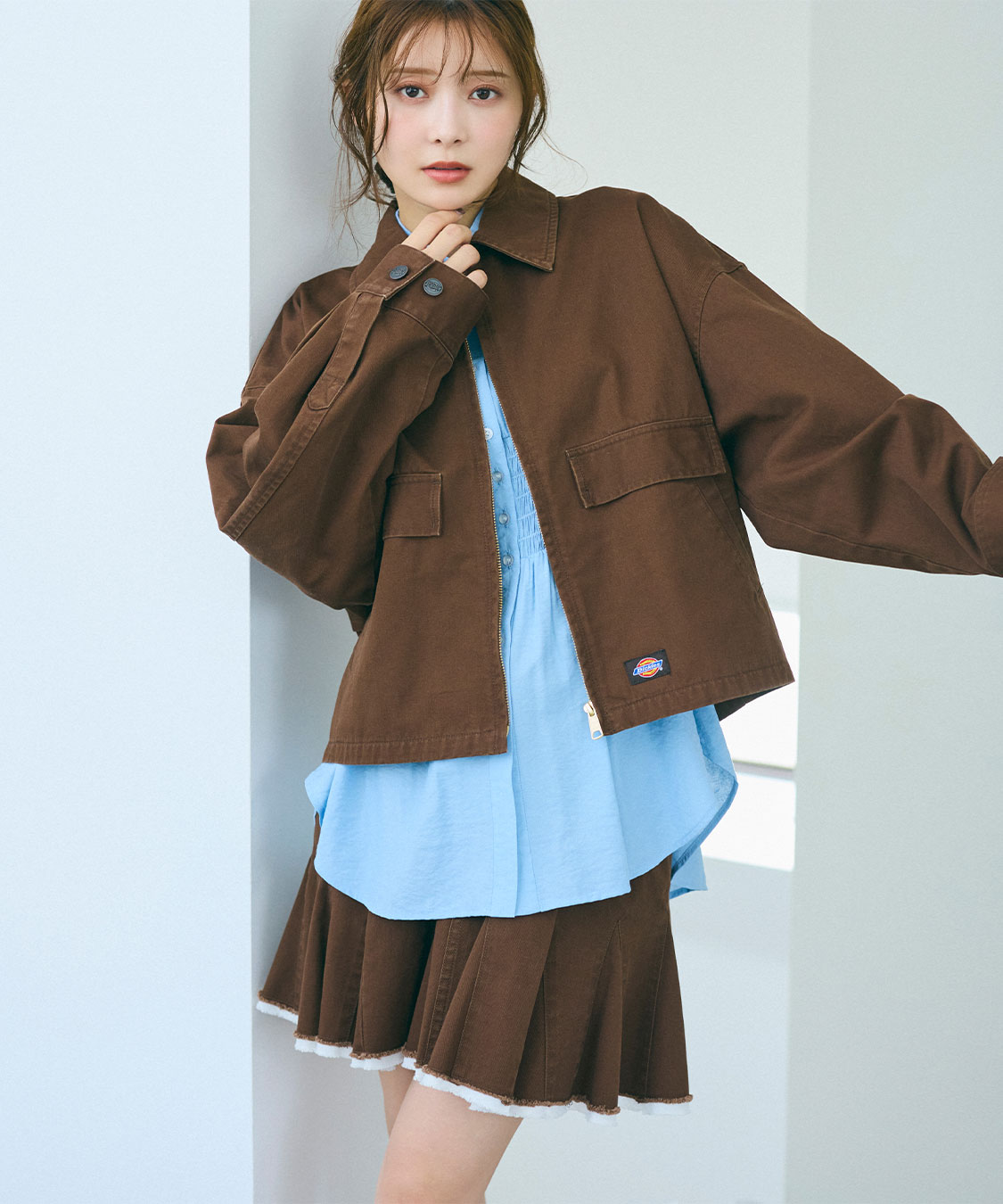 COCODEAL レザーショートブルゾン ブラウン サイズ1 COCODEAL レザーショートブルゾン ブラウン サイズ1