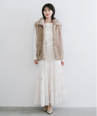 美品✩サファイアミンク✩変色無し✩ファーベスト✩柔らか✩艷やか✩ジレ ミンクライクファージレ｜PETAL ONLINE（ペタルオンライン）