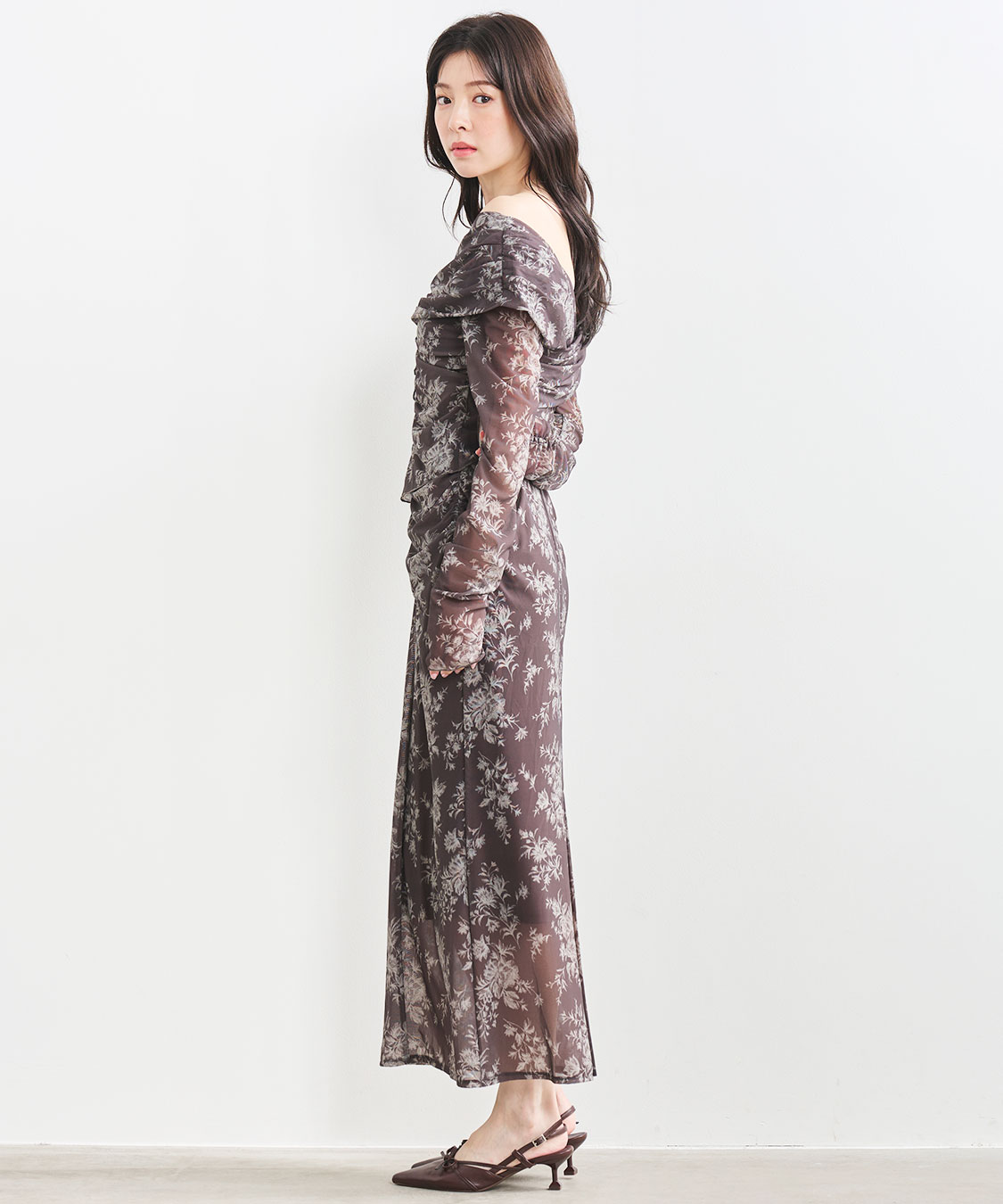 フラワープリントメッシュワンピース｜PETAL ONLINE（ペタルオンライン）