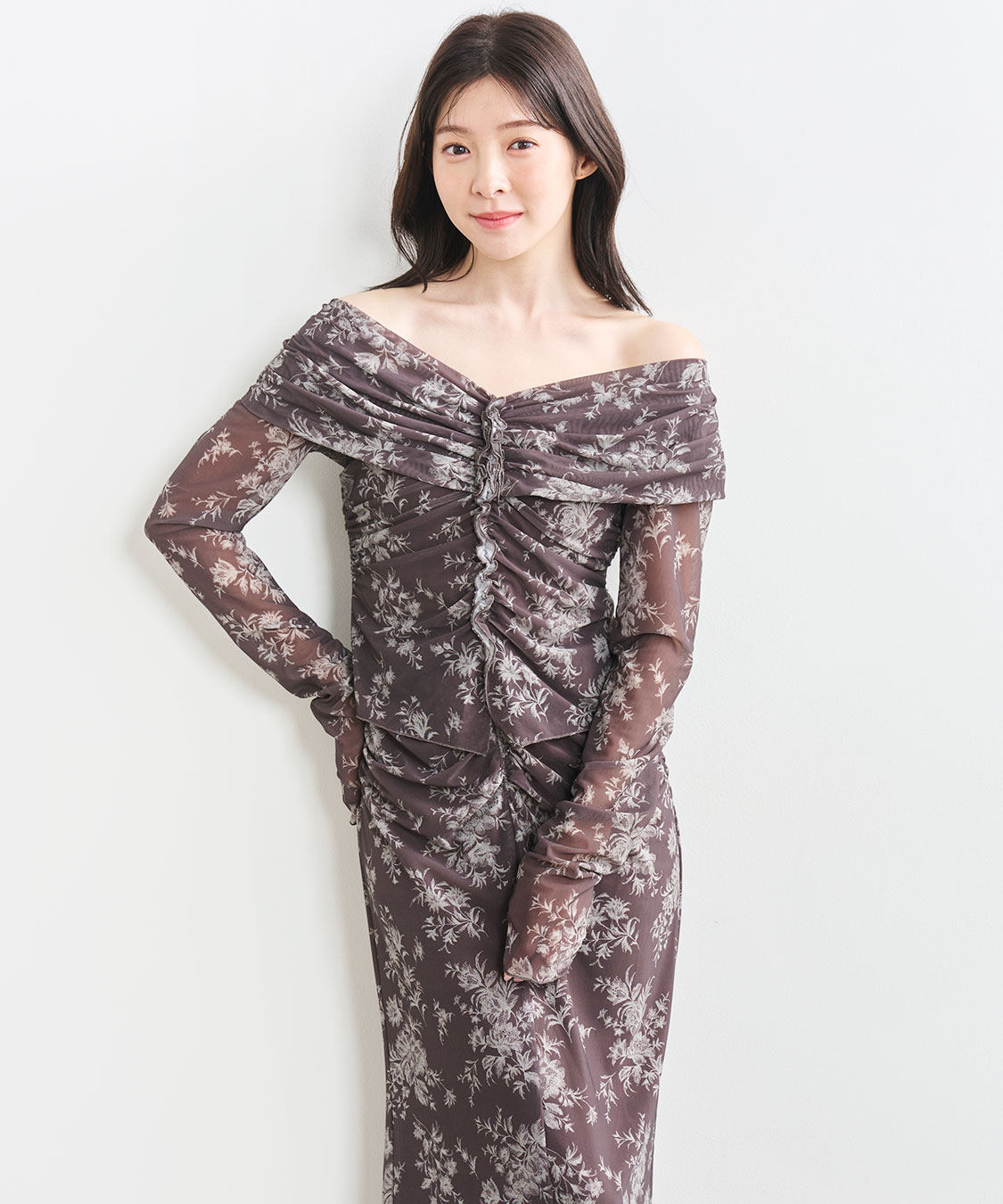 COCODEALココディール Mサイズ フラワープリントメッシュワンピース フラワープリントメッシュワンピース｜PETAL ONLINE（ペタルオンライン）