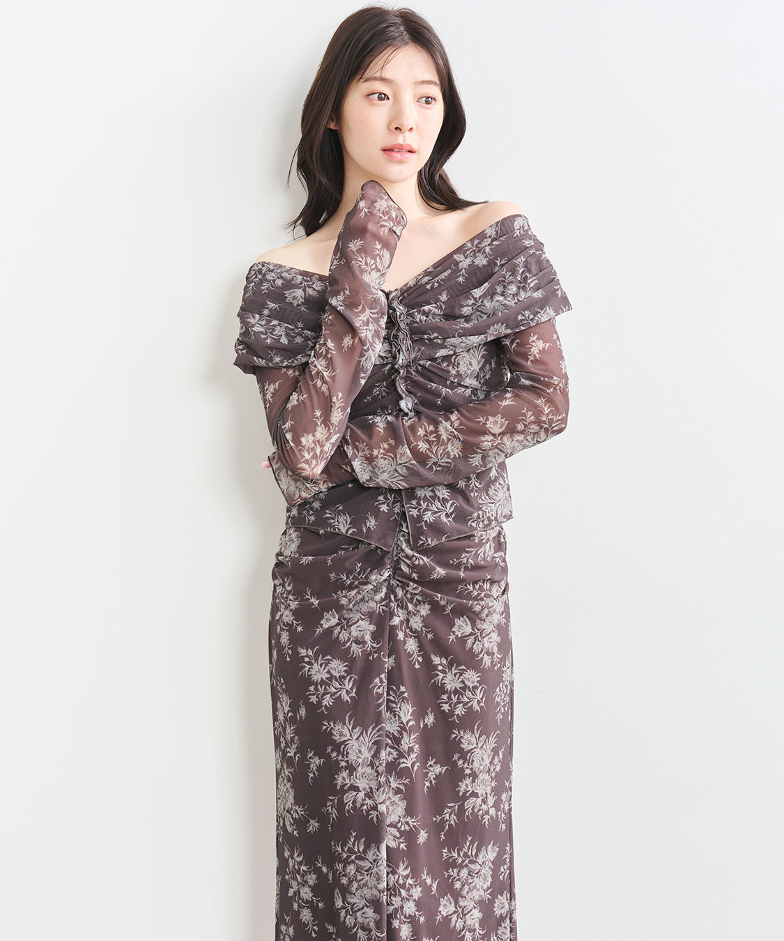 フラワープリントメッシュワンピース｜PETAL ONLINE（ペタル