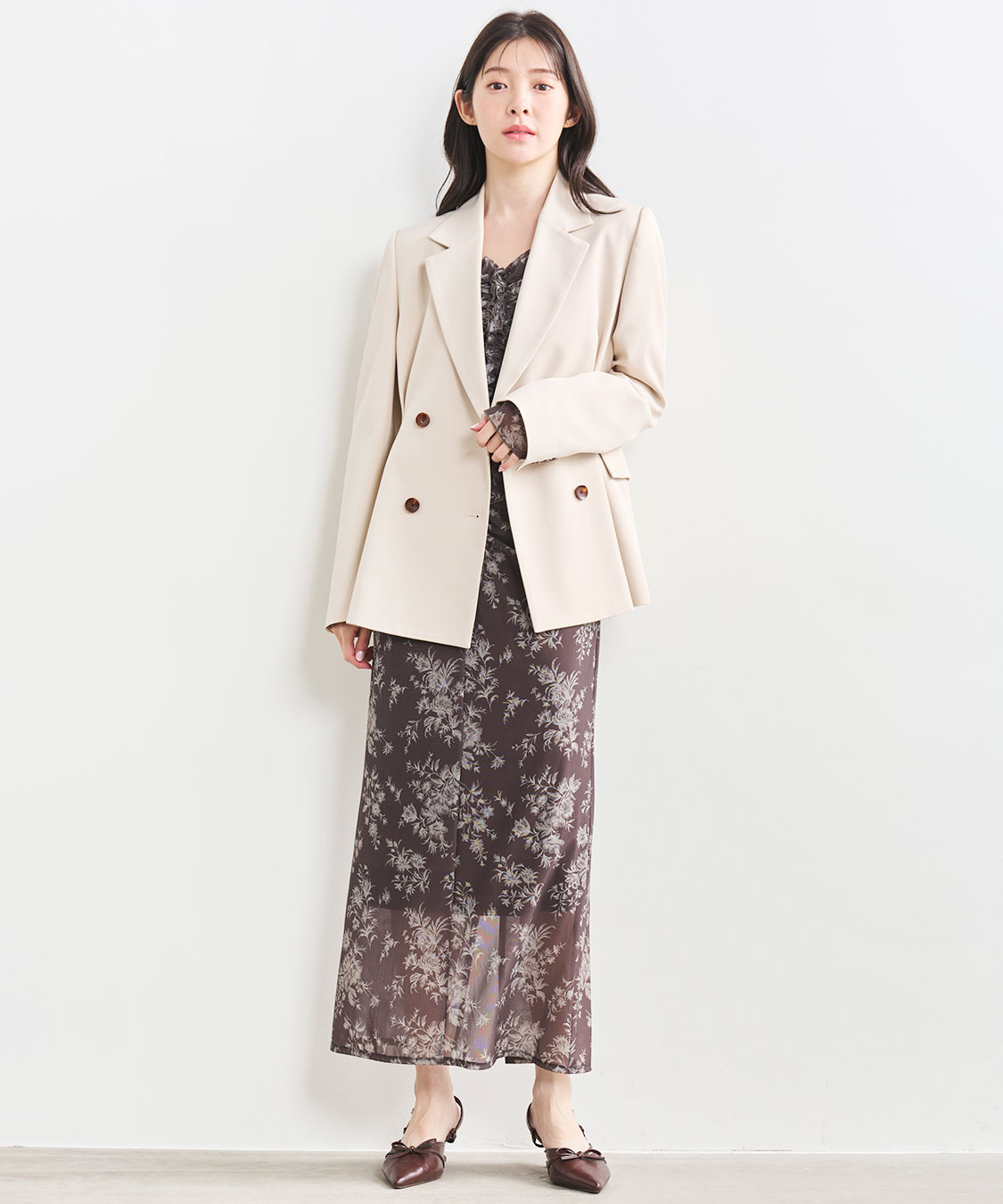 フラワープリントメッシュワンピース｜PETAL ONLINE（ペタルオンライン）