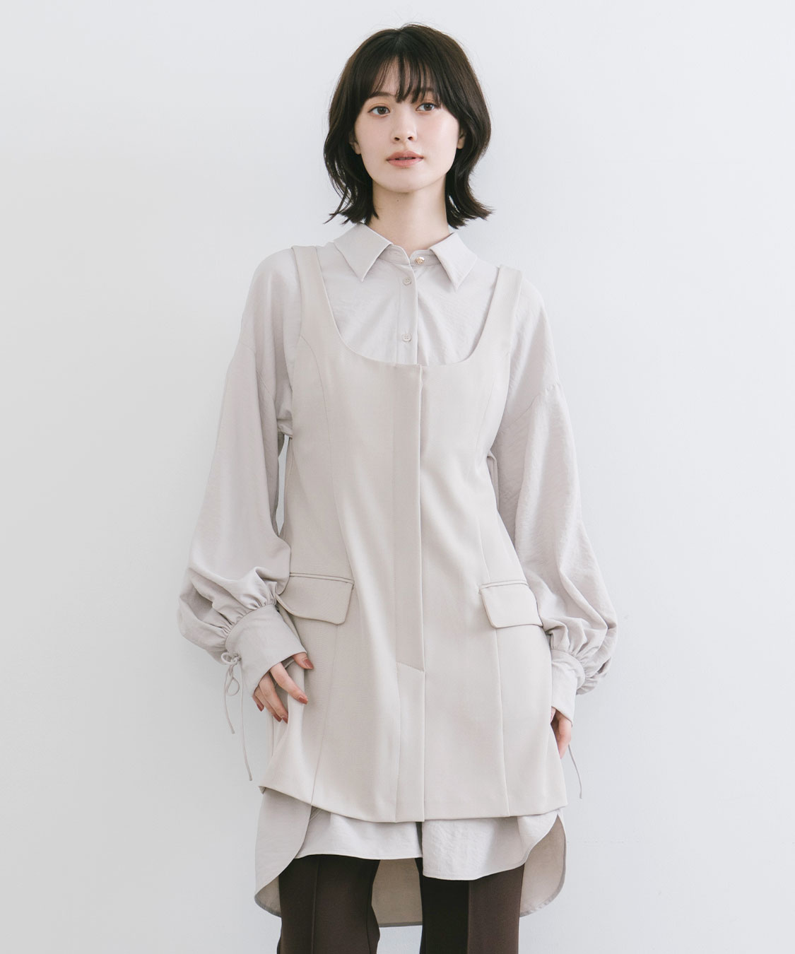 シャツレイヤードミニワンピース｜PETAL ONLINE（ペタルオンライン）