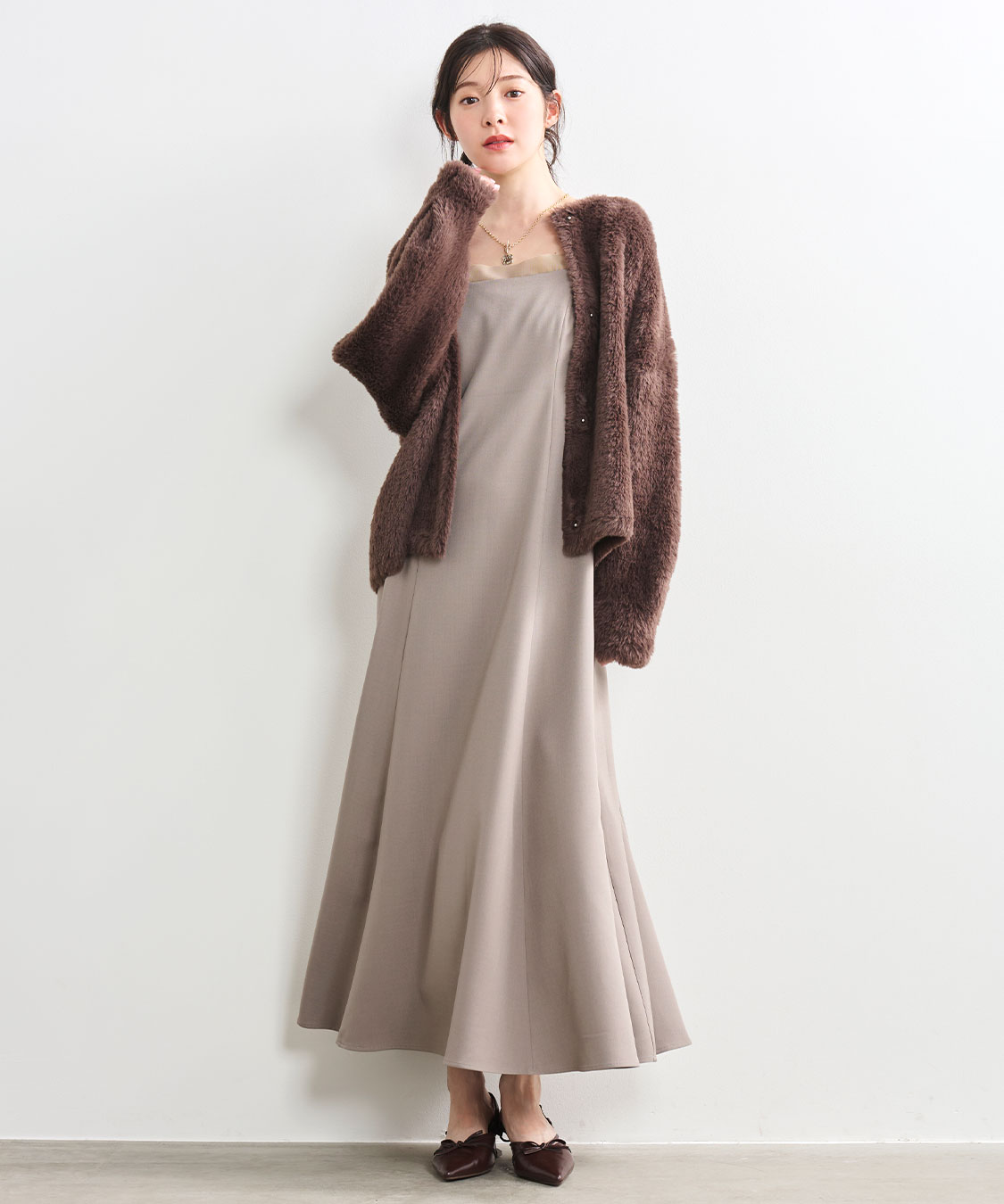 peas メッシュレイヤードワンピース メッシュ レイヤード ワンピース