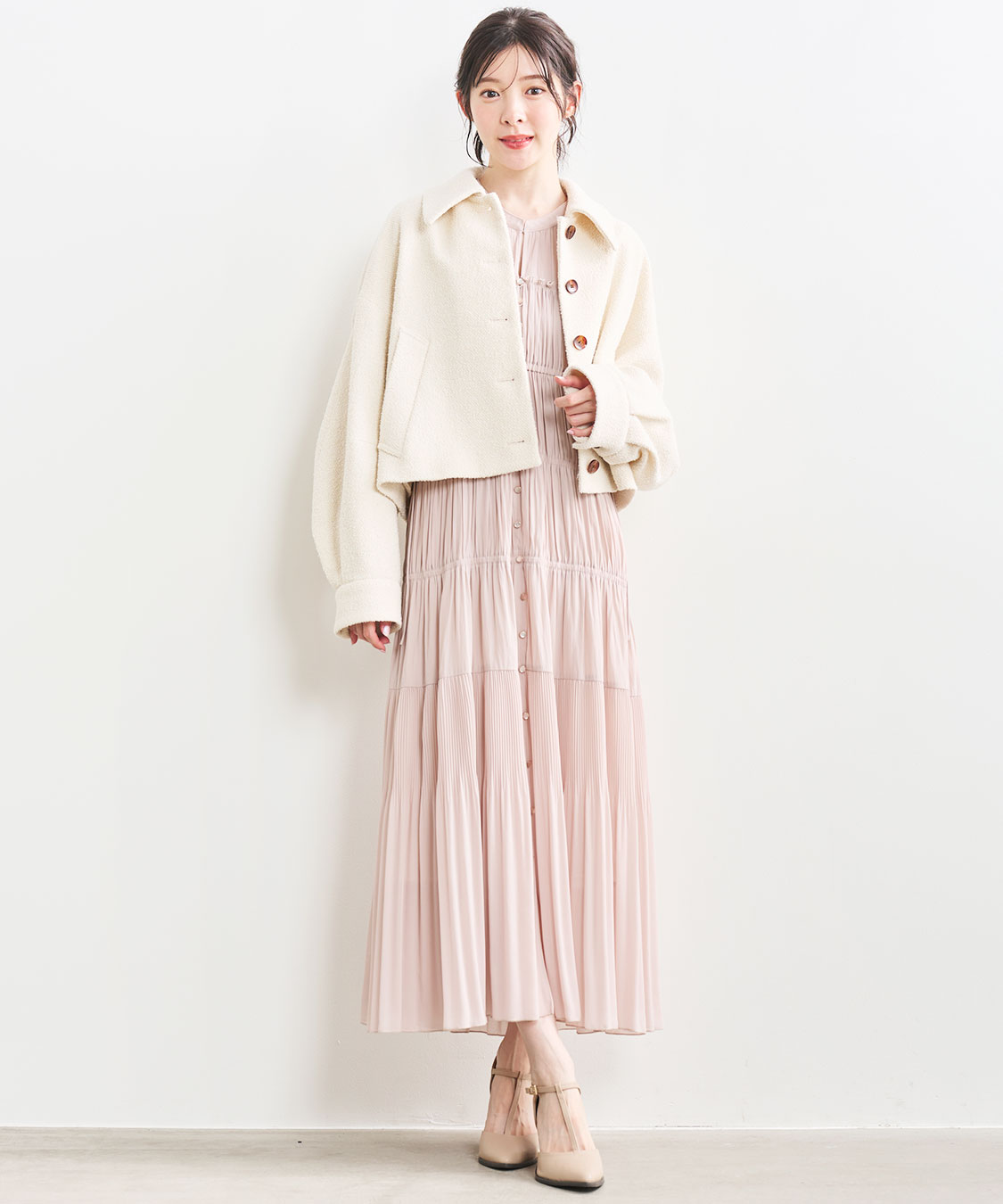 ギャザードロストティアードワンピース｜PETAL ONLINE（ペタルオンライン）