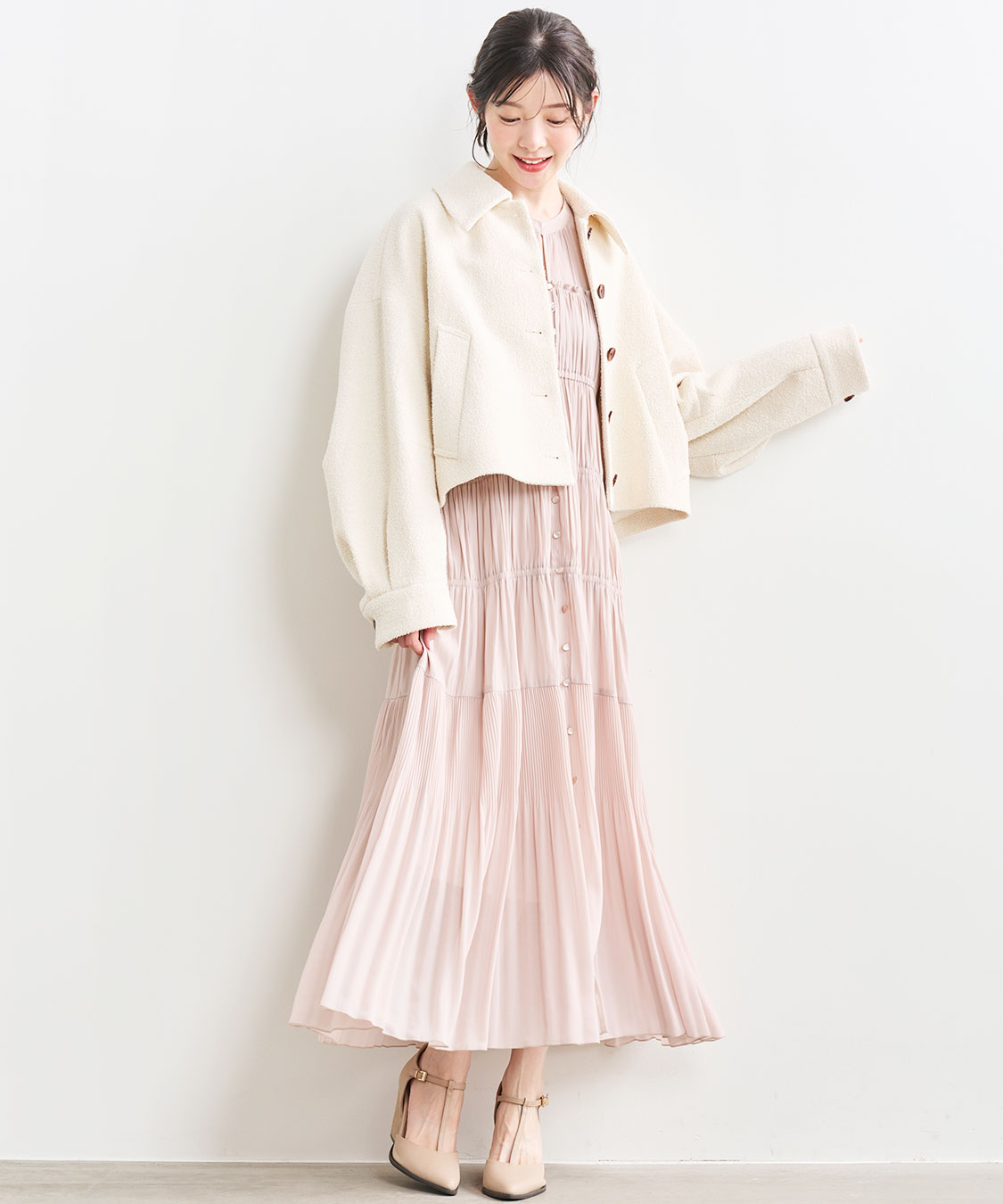 ギャザードロストティアードワンピース｜PETAL ONLINE（ペタル