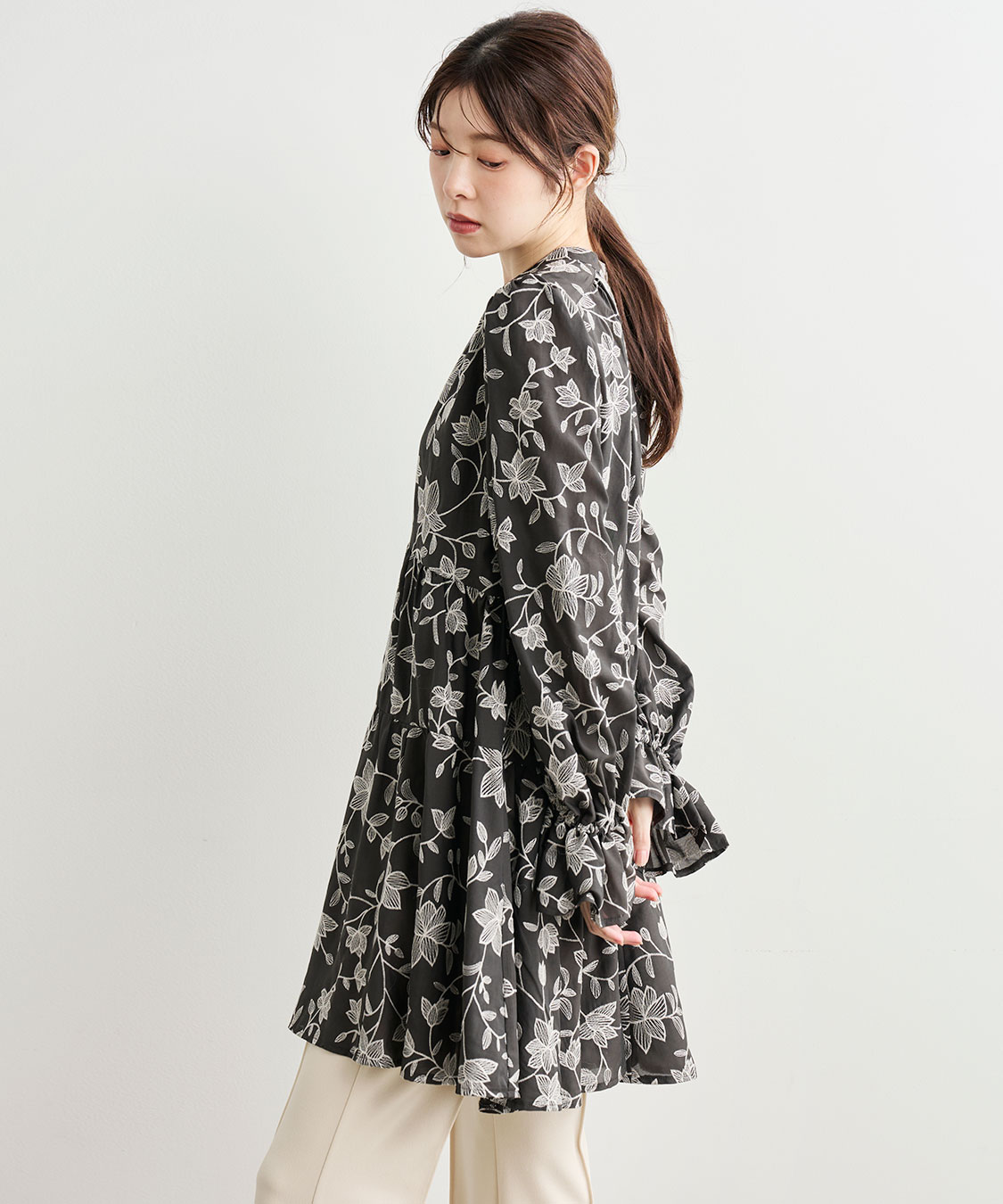 COCODEAL エンブロイダリーティアードミニワンピース サイズ1 エンブロイダリーティアードミニワンピース｜PETAL ONLINE