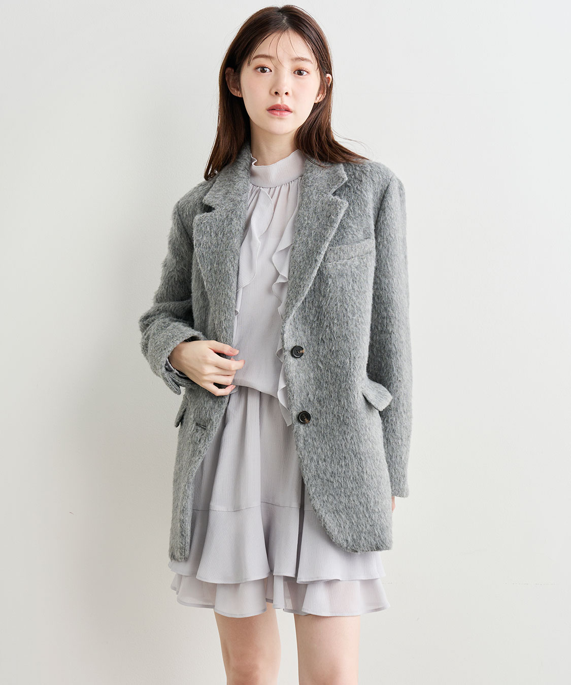 カスケードボウタイフリルミニワンピース｜PETAL ONLINE（ペタル