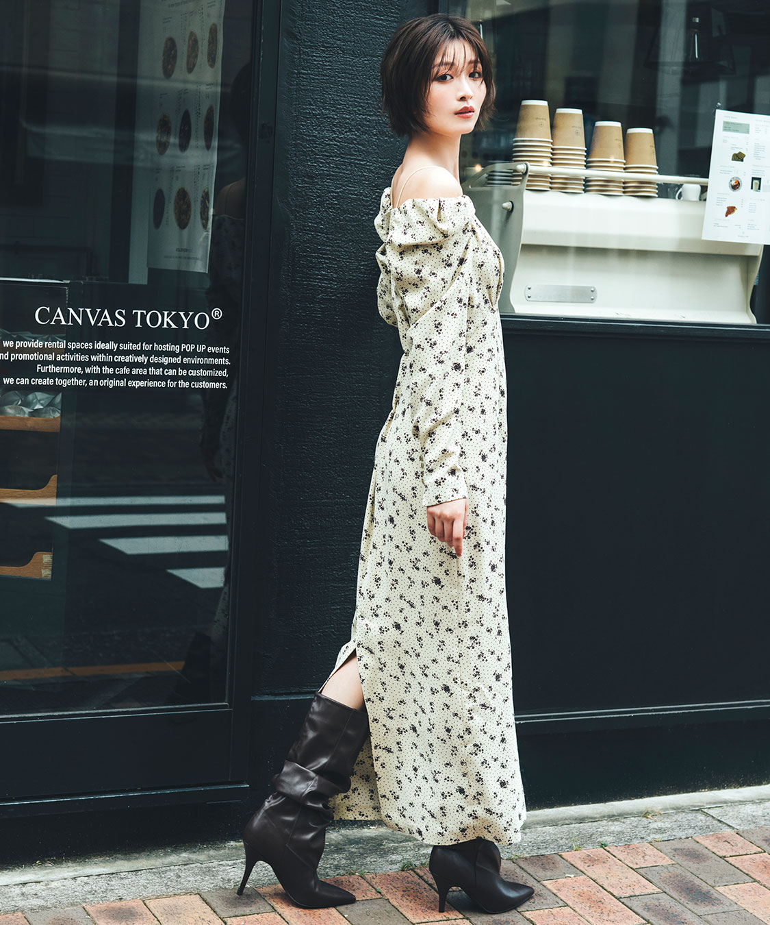 スクエアネックプリントワンピース｜PETAL ONLINE（ペタルオンライン）