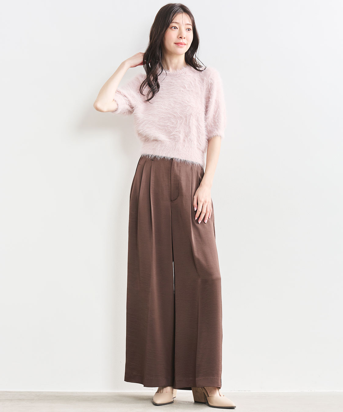 サテンワイドパンツ｜PETAL ONLINE（ペタルオンライン）