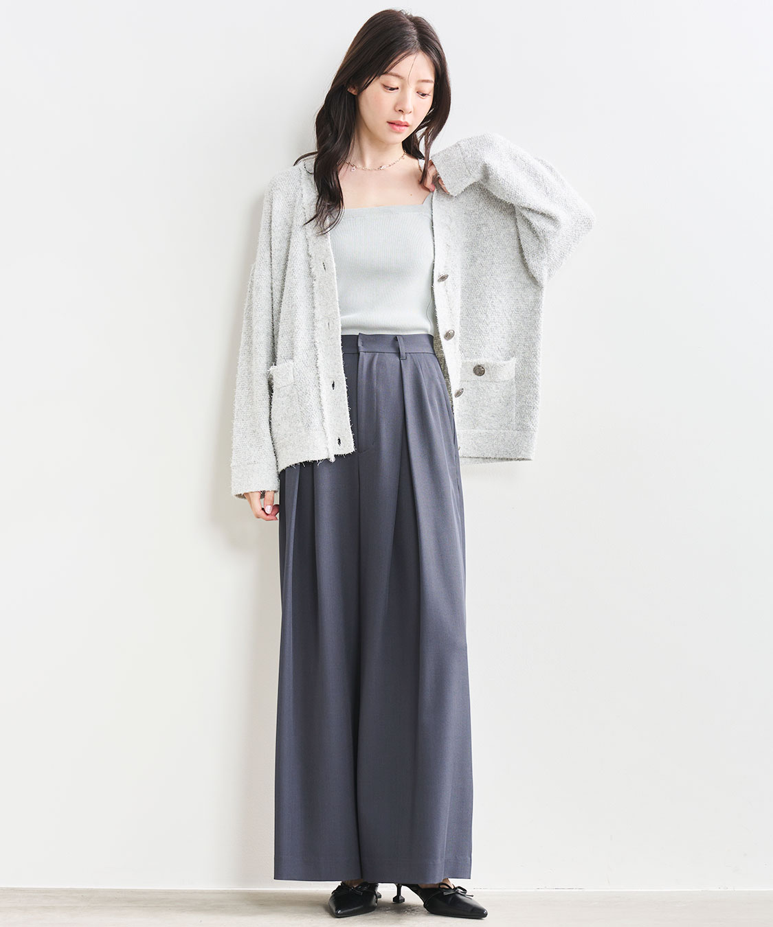 合皮デザインベルト付きタックパンツ｜PETAL ONLINE（ペタルオンライン）