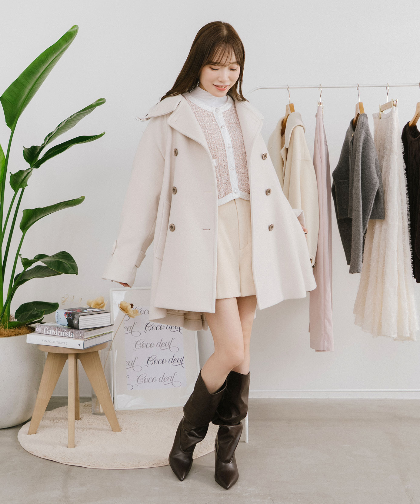 ハイウエストウール混ショートパンツ｜PETAL ONLINE（ペタルオンライン）