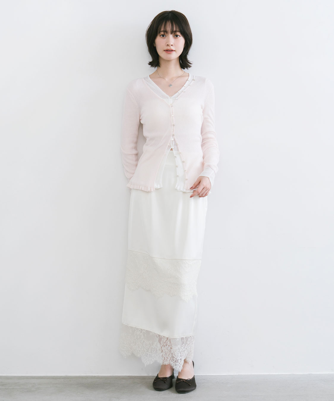 COCO DEAL レーストリムサテンナロースカート レーストリムサテンナロースカート｜PETAL ONLINE（ペタルオンライン）