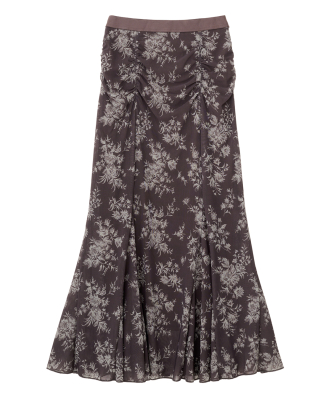 最安値COCODEAL フラワープリントメッシュマーメイドスカート フラワープリントメッシュマーメイドスカート｜PETAL ONLINE（ペタル