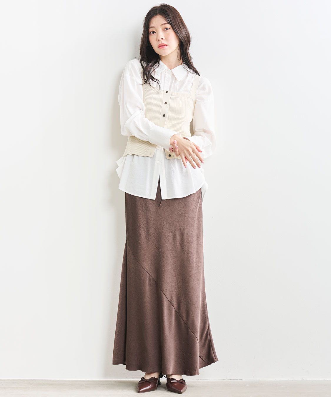 サテンナロースカート｜PETAL ONLINE（ペタルオンライン）